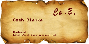 Cseh Bianka névjegykártya