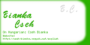 bianka cseh business card